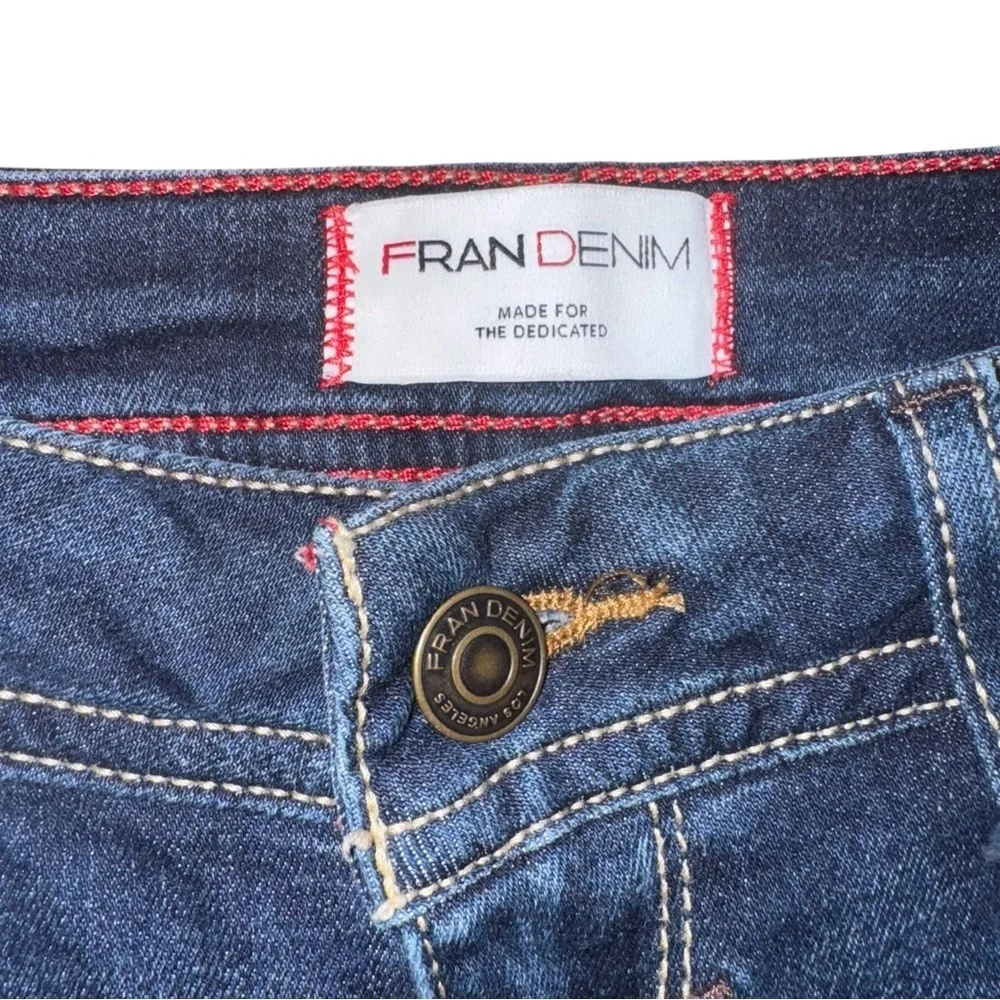 FRAN DENIM April Super High Rise Skinny Jeans Dark Wash Lifters’ Size 27 - Picture 11 of 14